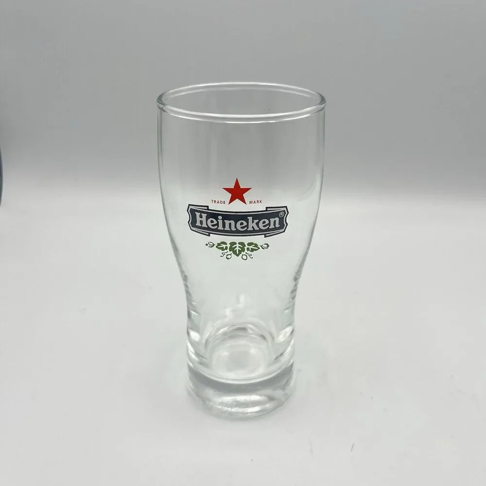 Heineken Red Star Logo .25L Beer Glass Gorgeous Twelve Oz Glass